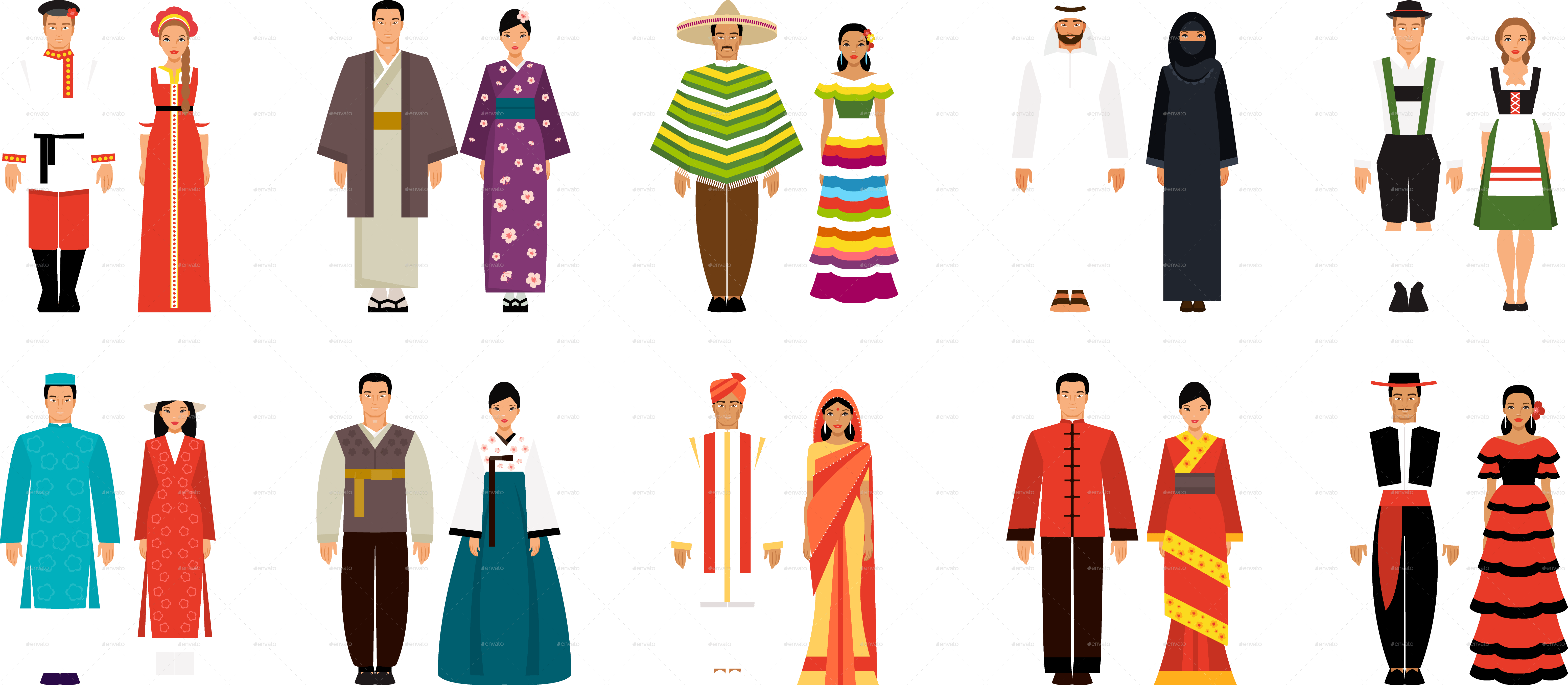 Национальные Костюмы Народов Мира Рисунки 25 топовых фотографий